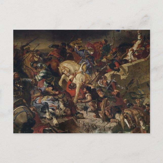 The Battle of Taillebourg, 21st July 1242, 1837 Postcard (Front)