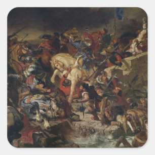 The Battle of Taillebourg, 21st July 1242, 1837 Square Sticker