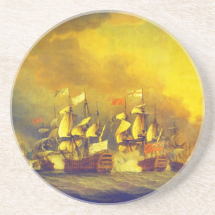The Battle of the Saintes by Thomas Mitchell 1782 Coaster