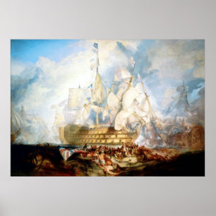 The Battle of Trafalgar ~ Vintage Fine Art Canvas Poster