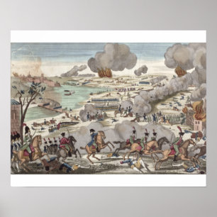 The Battle of Wagram, 6th July 1809 (engraving) Poster