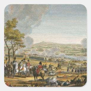 The Battle of Wagram, 7 July 1809, engraved by Lou Square Sticker