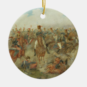 The Battle of Waterloo, June 18th 1815 (w/c on pap Ceramic Tree Decoration