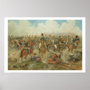 The Battle of Waterloo, June 18th 1815 (w/c on pap Poster