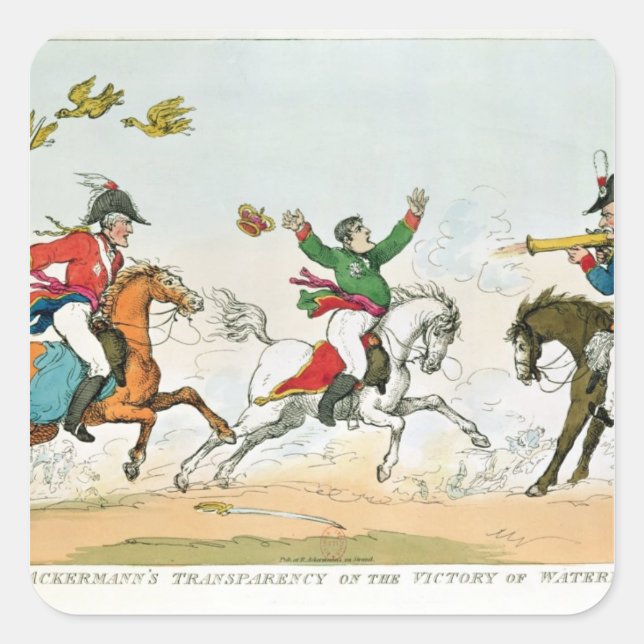 The Battle of Waterloo Square Sticker (Front)