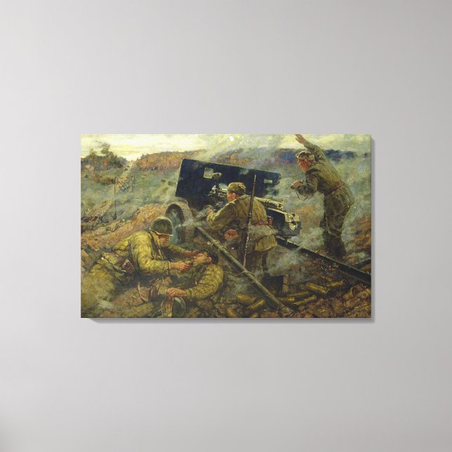 The Battle of Yelnya near Moscow in 1941 Canvas Print (Front)
