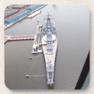 The battleship New Jersey from above Coaster