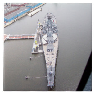 The battleship New Jersey from above Tile