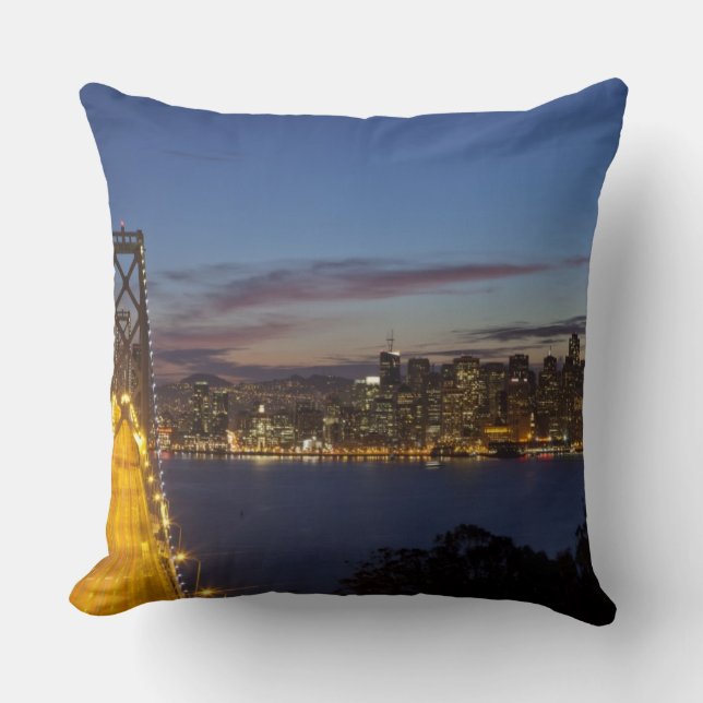 The Bay Bridge from Treasure Island Cushion (Front)