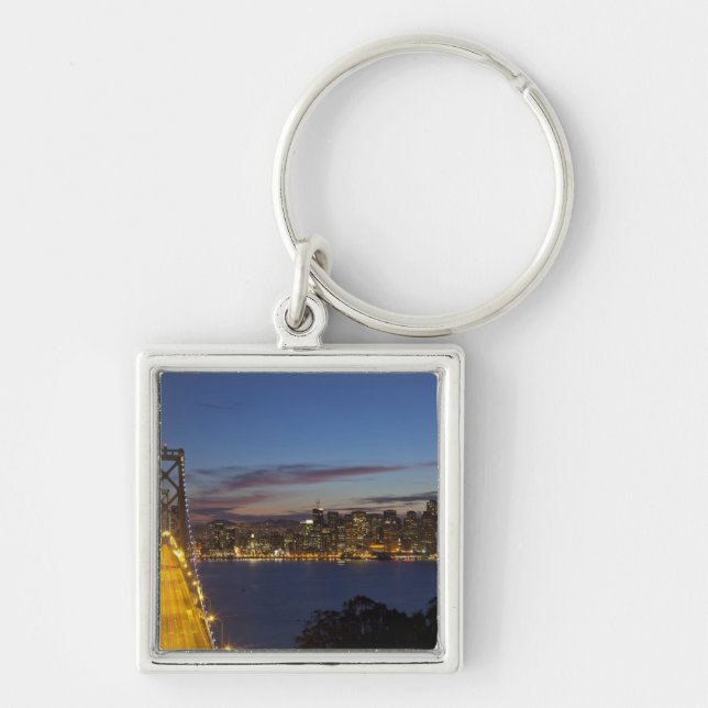 The Bay Bridge from Treasure Island Key Ring (Front)