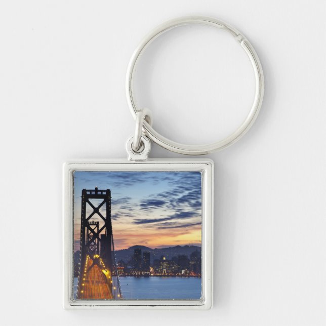 The Bay Bridge from Treasure Island Key Ring (Front)