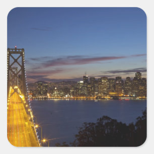 The Bay Bridge from Treasure Island Square Sticker