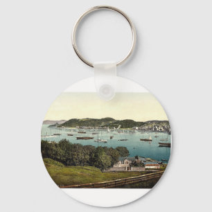 The bay, Oban, Scotland classic Photochrom Key Ring