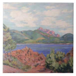 The Bay of Agay, c.1905 (oil on canvas) Tile