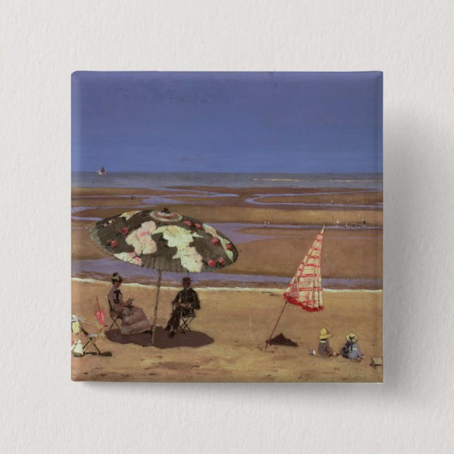 The Beach 15 Cm Square Badge (Front)