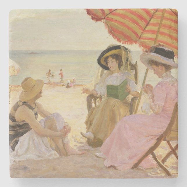 The Beach, 1929 Stone Coaster (Front)
