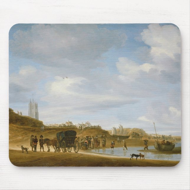 The Beach at Egmond-an-Zee Mouse Pad (Front)