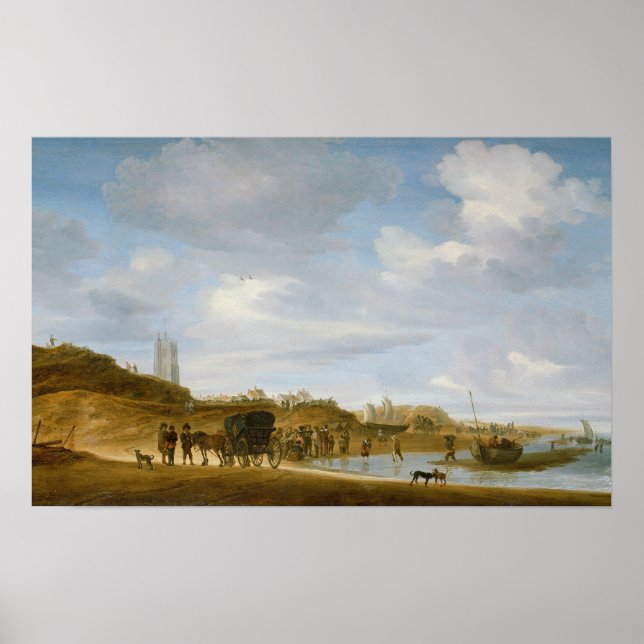 The Beach at Egmond-an-Zee Poster (Front)