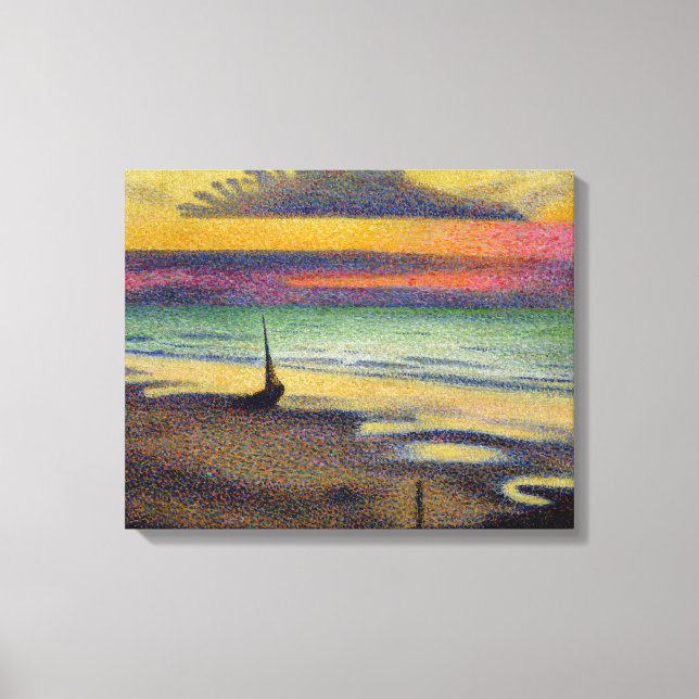 The Beach at Heist, 1891-92 Canvas Print (Front)