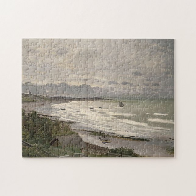 The Beach at Sainte-Adresse Monet Fine Art Jigsaw Puzzle (Horizontal)