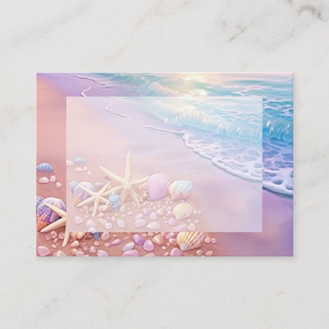 The Beach at Sunset  Enclosure Card (Front)