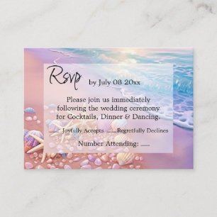 The Beach at Sunset Rsvp Enclosure Card
