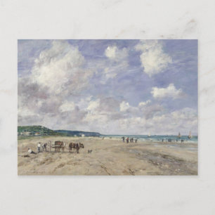 The Beach at Tourgeville, 1893 Postcard