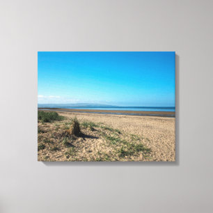The Beach At Troon Scotland Postcard Poster Photo  Canvas Print