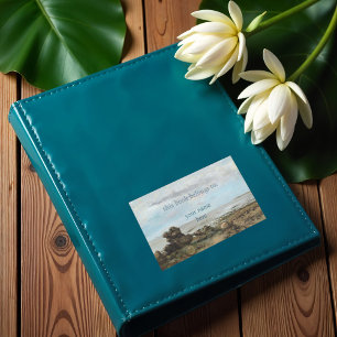 The Beach at Trouville, Gustave Courbet  Rectangular Sticker