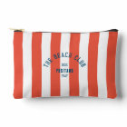 The Beach Club Crest Orange Red Cabana Stripe