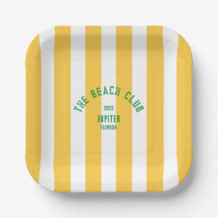 The Beach Club - Jupiter Florida - Custom Design Paper Plate
