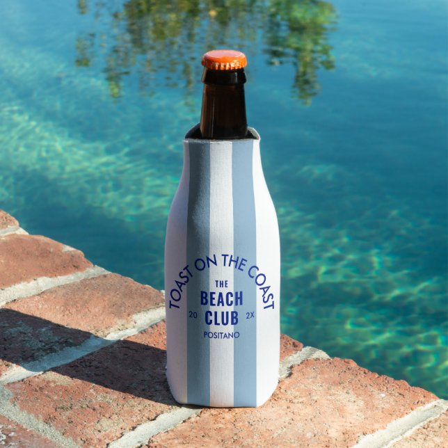 The Beach Club Toast On The Coast Blue Stripe Bottle Cooler (In Situ Pool)