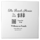 The beach house add family name Q R scan wifi webs