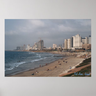 The beach in Tel Aviv Poster