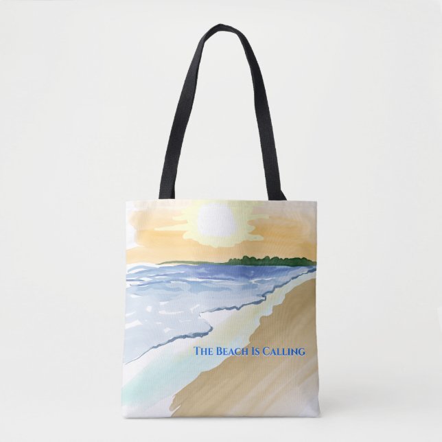 The Beach Is Calling Beach Vibes  Tote Bag (Front)