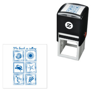 The Beach is Calling Coastal Scrapbook – Nautical  Self-inking Stamp