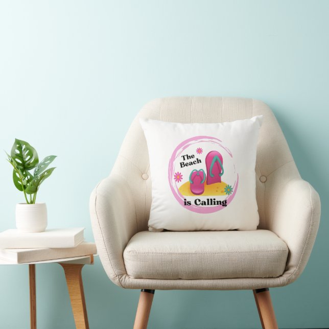 the beach is calling cushion (Chair)