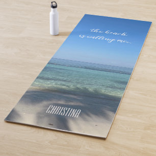 The Beach is Calling Me Personalised Yoga Mat