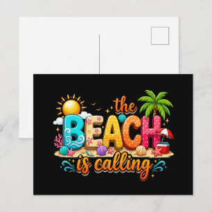 The Beach Is Calling Summer Vibes Postcard