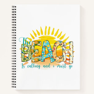 The Beach Is Calling   Sunset Notebook