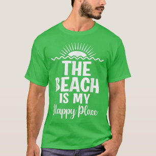 The Beach Is My Happy Beach Summer Vacation Family T-Shirt