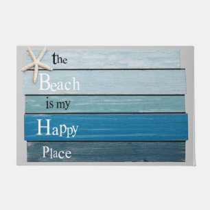 The Beach Is My Happy Place Mat, Ocean Doormat