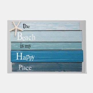 The Beach Is My Happy Place Mat, Ocean Doormat