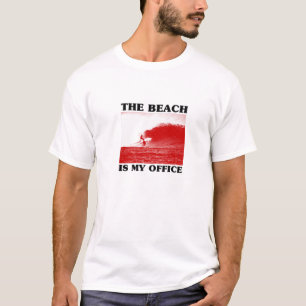 The Beach Is My Office (With Surfer Picture) T-Shirt