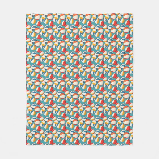 The Beach Is Where Worries Fade Away Fleece Blanket (Front)