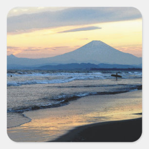 The Beach Life: Japan Square Sticker