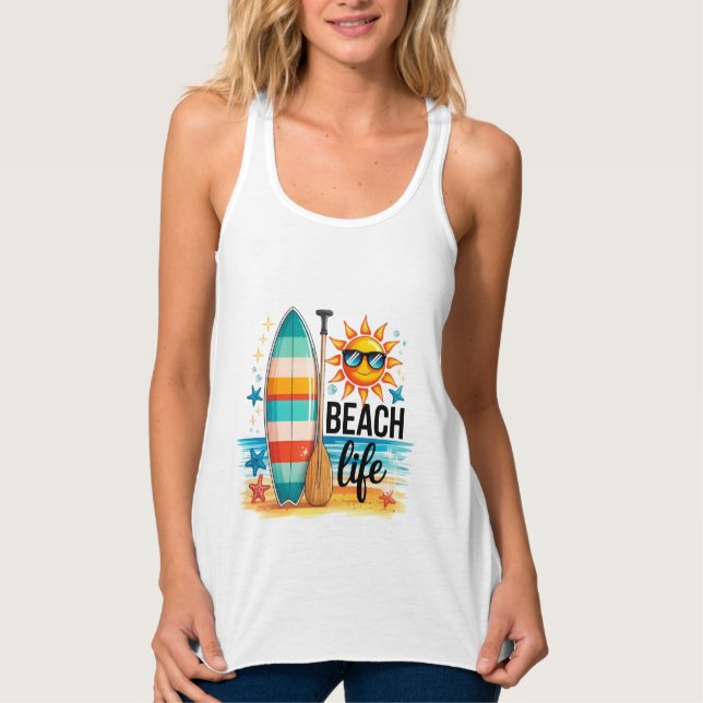 The Beach Life  Singlet (Front)