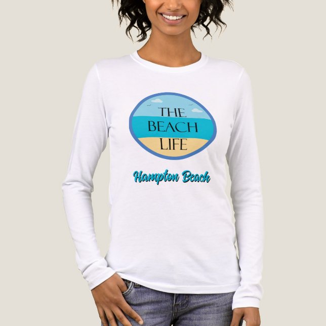 The Beach Life With Customisable Beach Name Tri-Blend Shirt (Front)