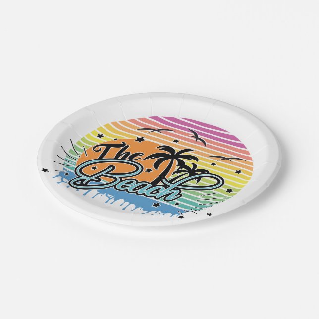The Beach, Summer 2023 Paper Plate (Angled)