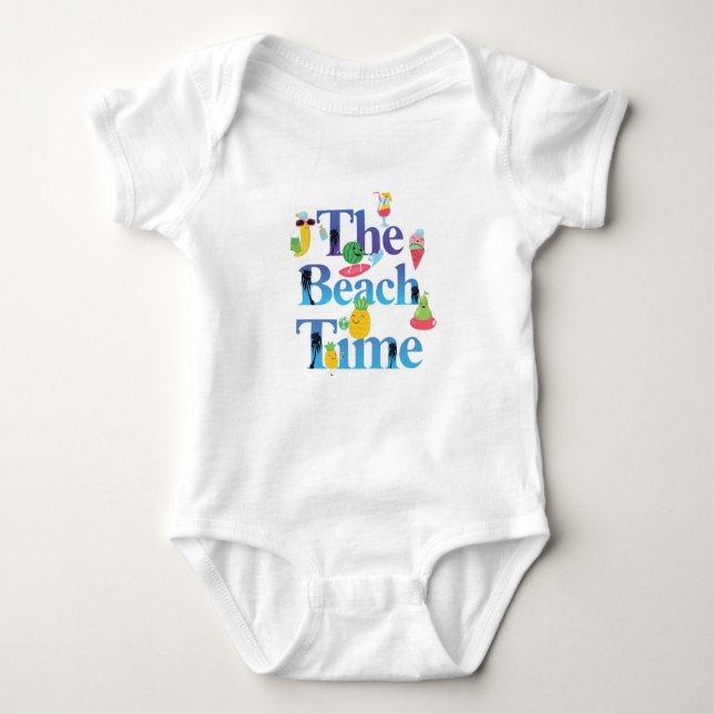 The Beach Time Baby Bodysuit (Front)
